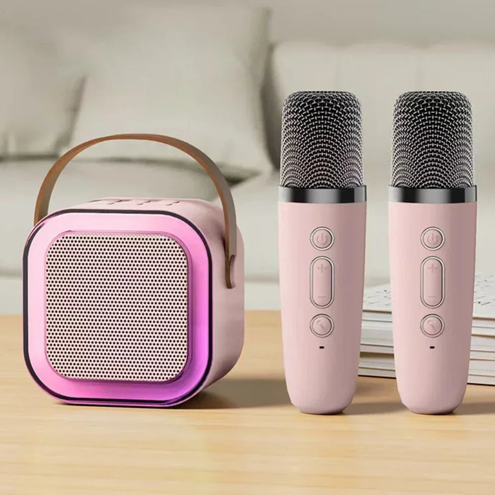 K12 Colorful Karaoke Sound System Speaker With 2 Wireless Karakoke Speaker