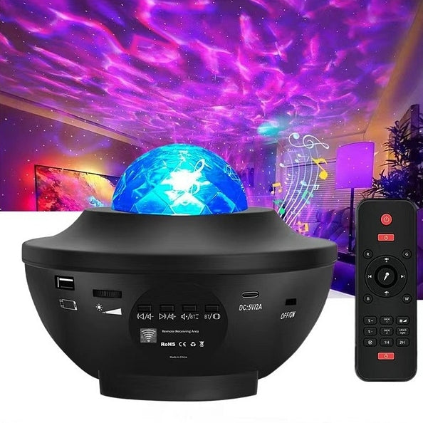 Galaxy Projector Star Starry Sky LED Night Light Projector Bluetooth Speaker Bedroom Lamp Universal Mini LED Lights Projector Light