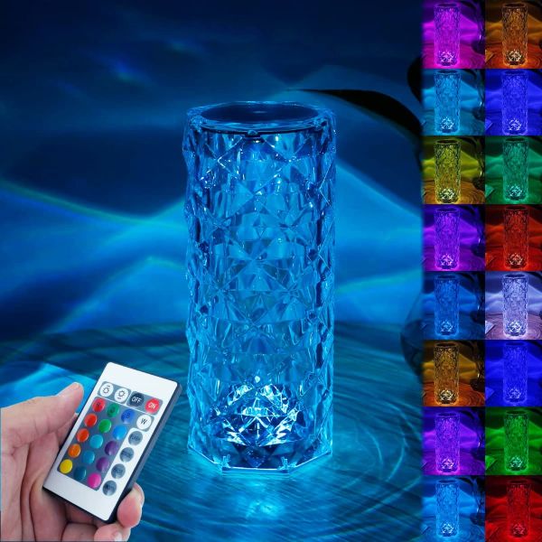 Rose Diamond Table Touch Lamp